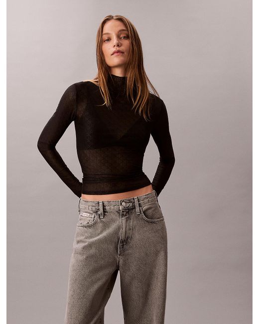 Calvin Klein Brown Wide Leg Jeans