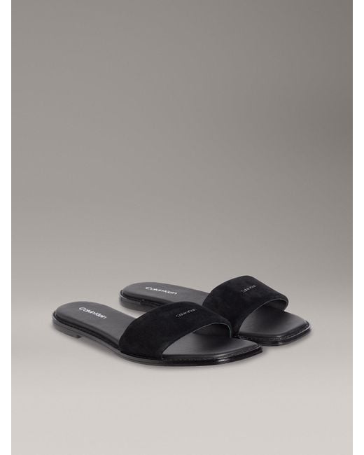 Sandales En Daim Calvin Klein en coloris Gray