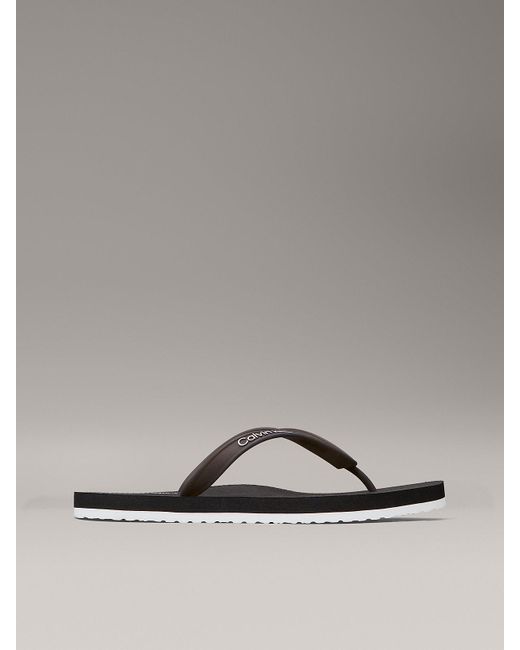 Calvin Klein Gray Flip Flops for men