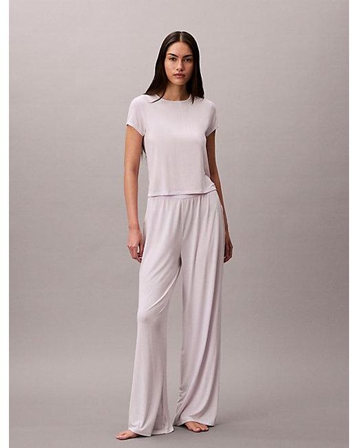 Calvin Klein Pink Soft Modal Pyjama Top