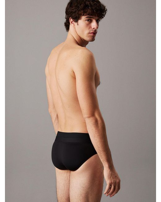 Slip De Bain Avec Double Ceinture Calvin Klein pour homme en coloris Black