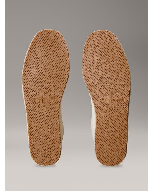 Espadrilles Compensées En Toile Calvin Klein en coloris Natural