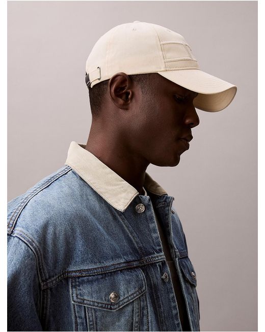 Calvin Klein Natural Varsity Monogram Logo Baseball Cap for men