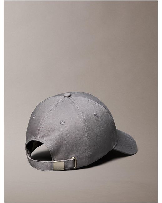 Calvin Klein Gray Heritage Crest Patch Baseball Cap for men