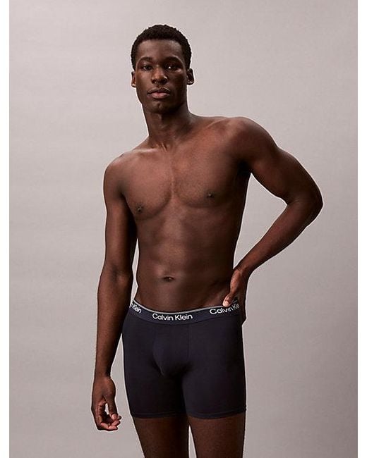 Calvin Klein Blue 3 Pack Boxer Briefs for men