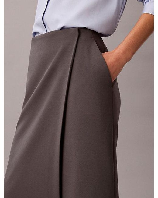 Calvin Klein Stretch Midirok in het Multicolor