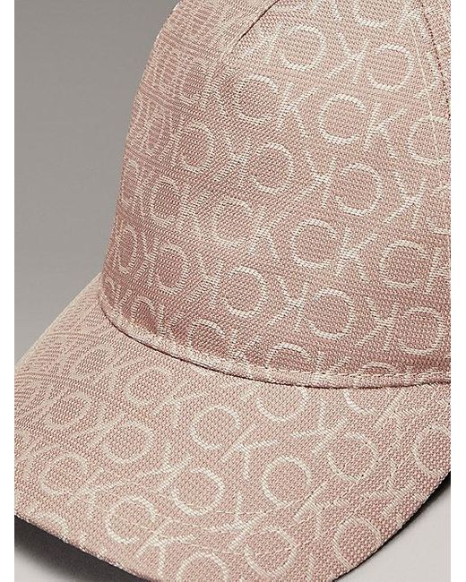 Calvin Klein Gray Kappe Mit Logo-Jacquardmuster