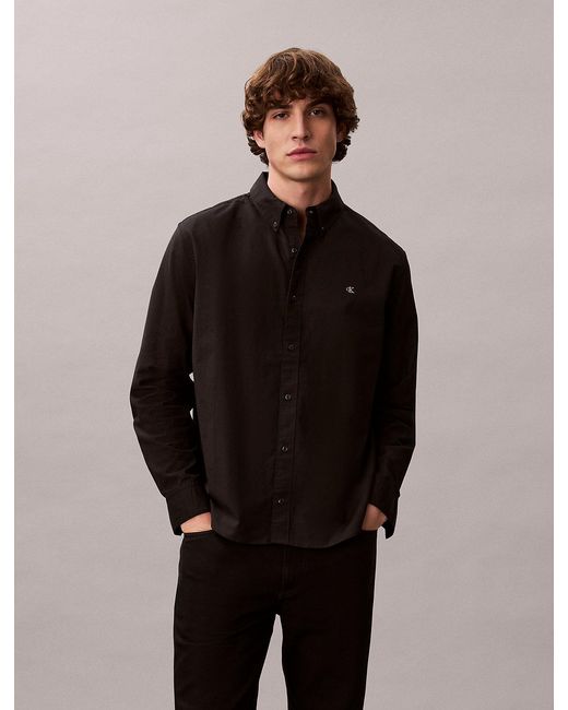 Camicia Button-Down Classica di Calvin Klein in Black da Uomo
