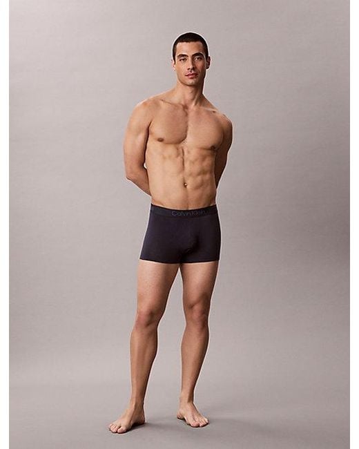 Calvin Klein Gray 3 Pack Trunks Ultra Soft Modal for men
