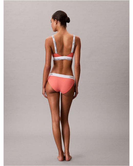 Calvin Klein Orange Icon Cotton Modal Lightly Lined Bralette