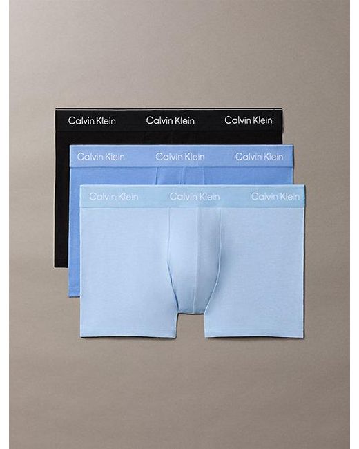 Calvin Klein Blue 3 Pack Trunks for men
