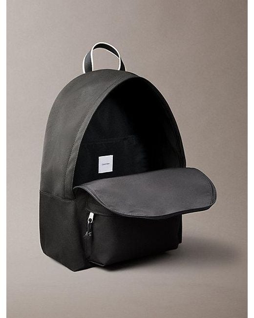 Calvin Klein Gray Heritage Logo Graphic Trolley Backpack for men