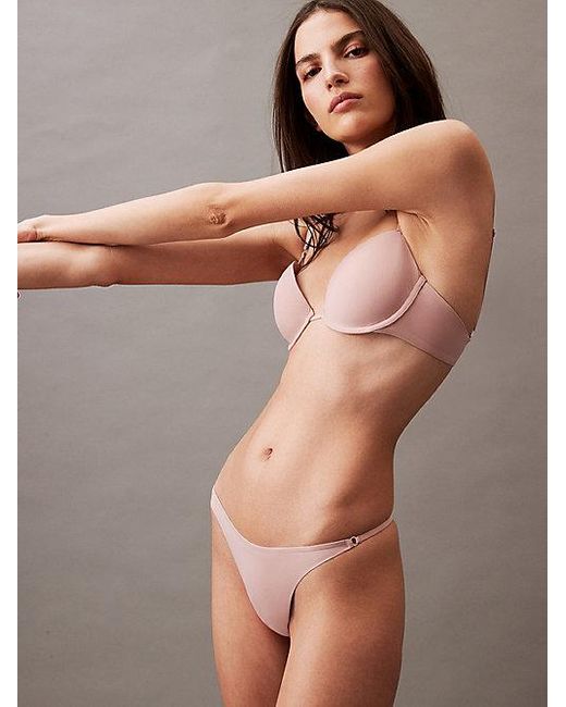 Calvin Klein Pink Thong Minimalist