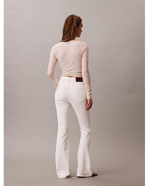 Calvin Klein Pink Jeans High Rise Flared Jeans