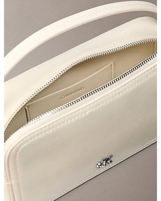 Calvin Klein Natural Monogram Logo Crossbody Camera Bag