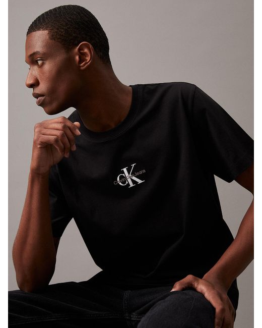 Calvin Klein Black Monogram T-shirt for men