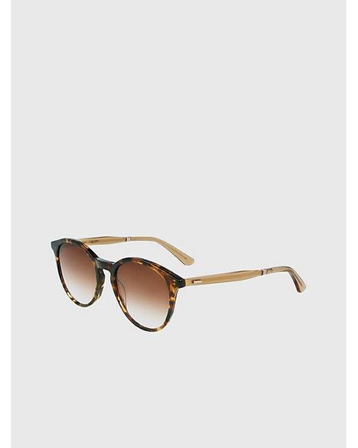 Calvin Klein Natural Round Sunglasses