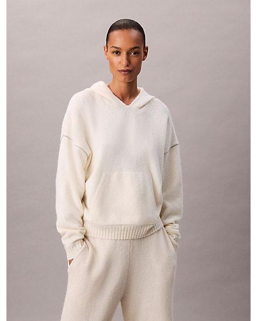 Calvin Klein Natural Plush Sweater Lounge Hoodie