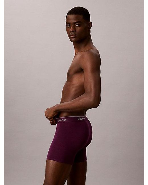 Calvin Klein Multicolor 3 Pack Boxer Briefs Icon Cotton Stretch for men