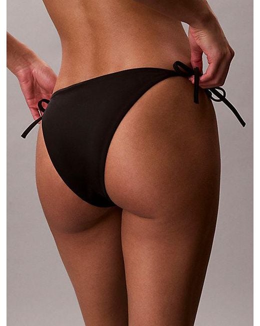 Calvin Klein Pink Tie Side Bikini Bottoms Intense Power
