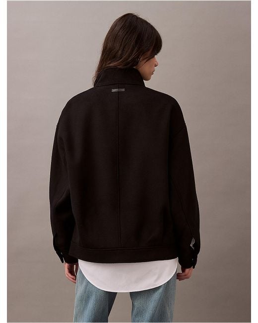 Calvin Klein Multicolor Wool Blend Bomber Jacket