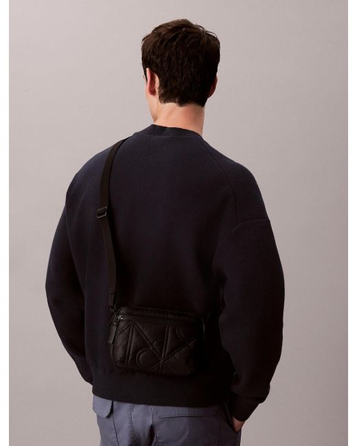 Calvin Klein Gray Puffer Camera Bag for men