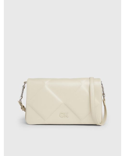Calvin Klein Natural Quilted Shoulder Bag