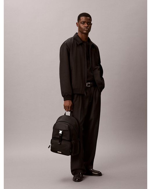 Calvin Klein Black Nylon Round Backpack for men