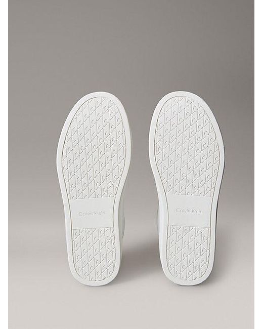 Calvin Klein Sneakers Van Glad Leer Met Flexibele Zool in het Metallic voor heren