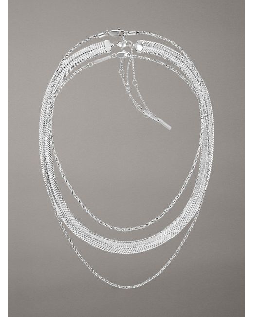 Calvin Klein Gray Necklace - Accent