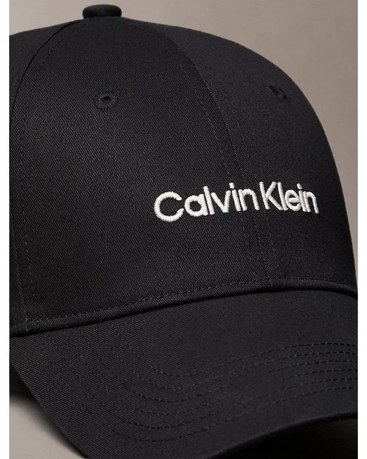 Calvin Klein Black Cotton Twill Adjustable Cap