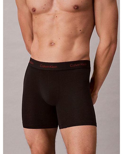 Calvin Klein Black 3 Pack Boxer Briefs for men