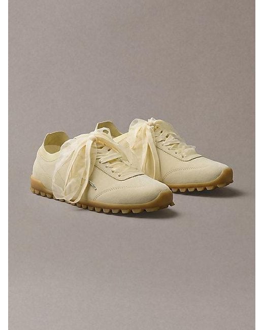 Calvin Klein Metallic Suede Organza Runner Trainers