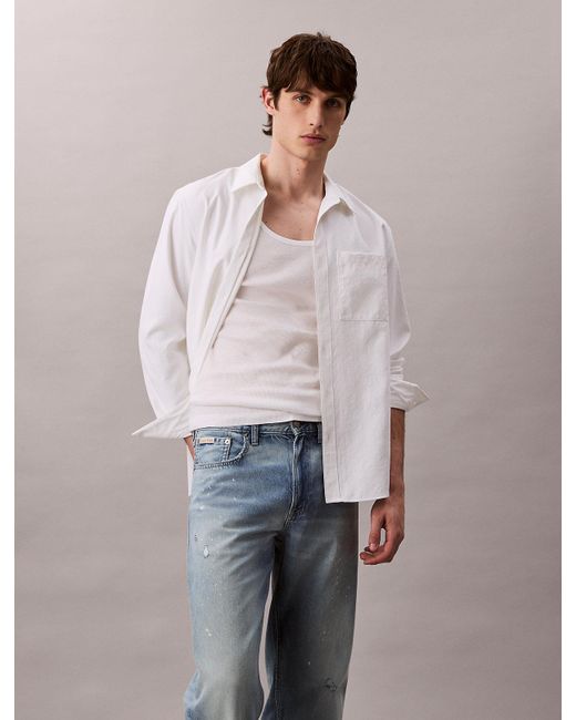 Jean 90's Straight Calvin Klein pour homme en coloris Gray