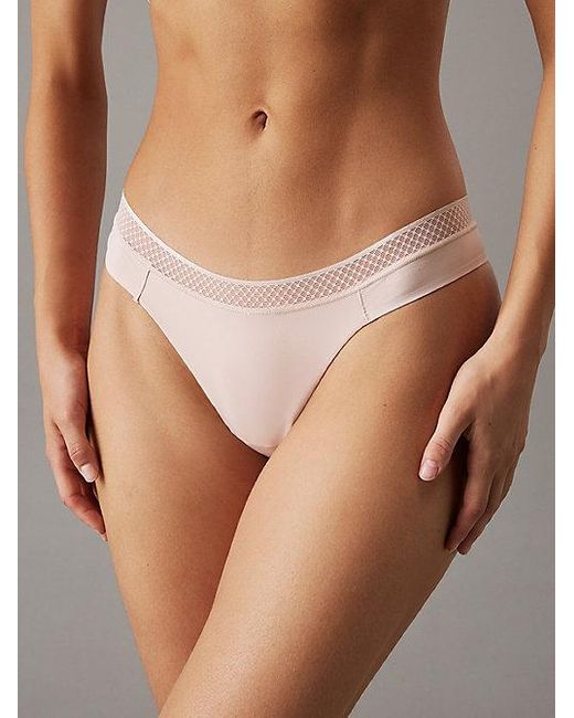 Calvin Klein Brown Thong Seductive Comfort