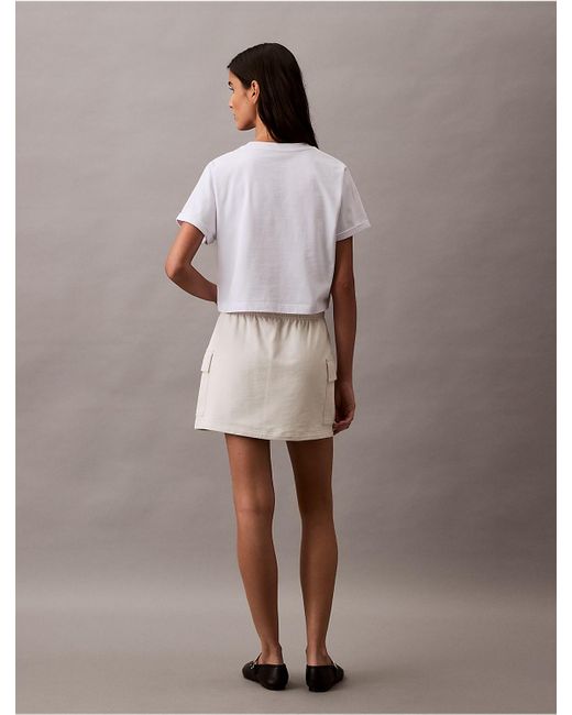 Calvin Klein Brown Archive Terry Cargo Skirt