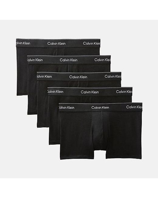 Calvin Klein Black 5 Pack Trunks for men