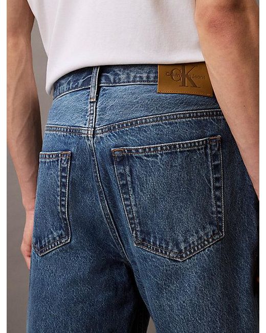 Calvin Klein 90's Regular Denim Shorts in het Blue voor heren