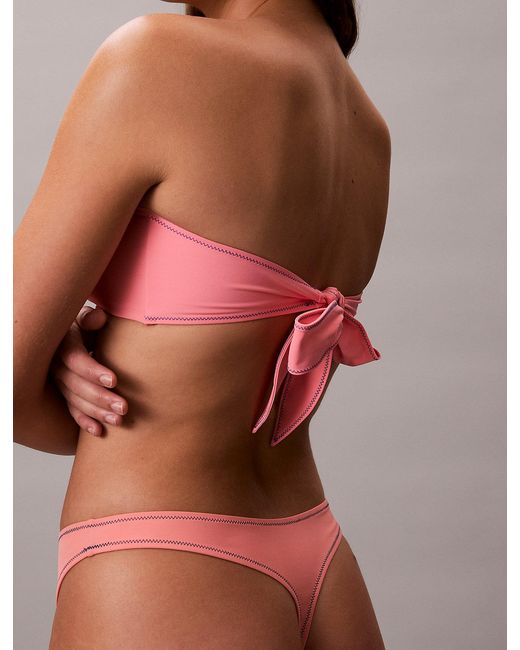 Calvin Klein Pink Thong Bikini Bottoms