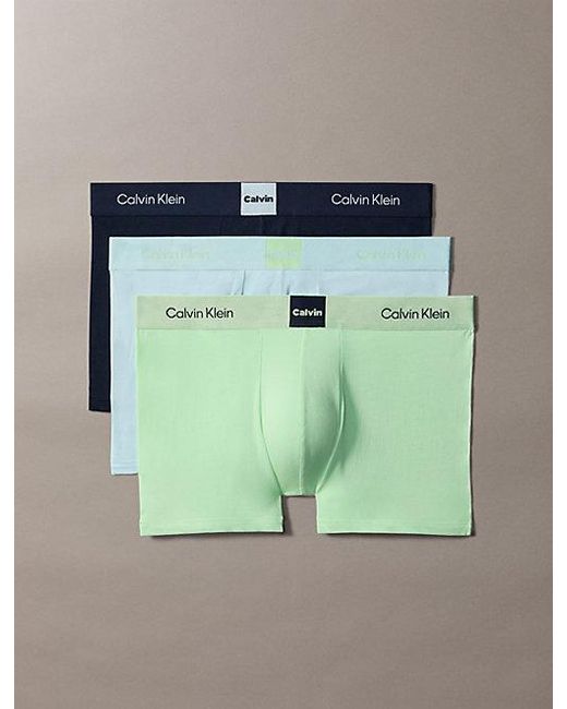 Calvin Klein Green 3 Pack Trunks for men