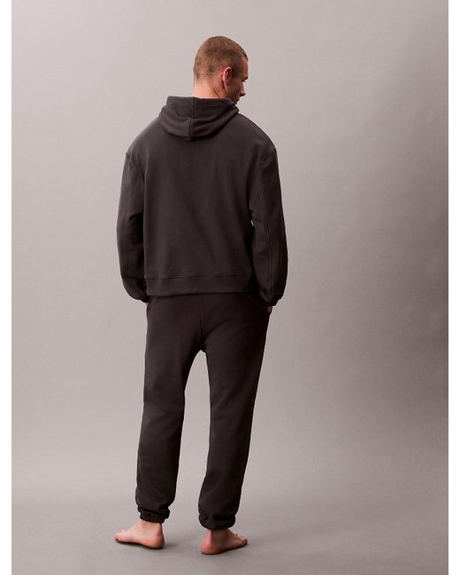 Calvin Klein Brown Cotton Terry Blend Lounge Joggers for men