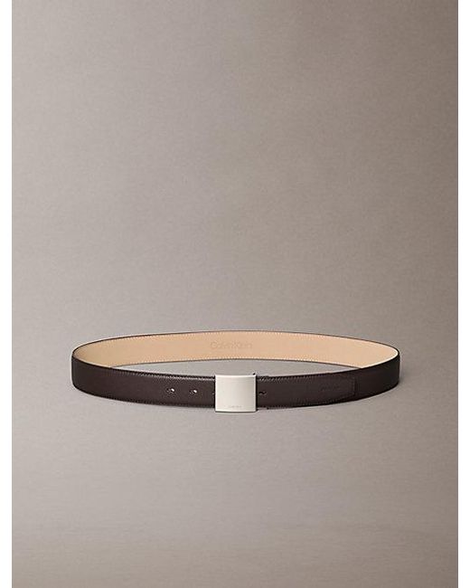 Calvin Klein Multicolor Pebbled Leather Plaque Buckle Belt for men