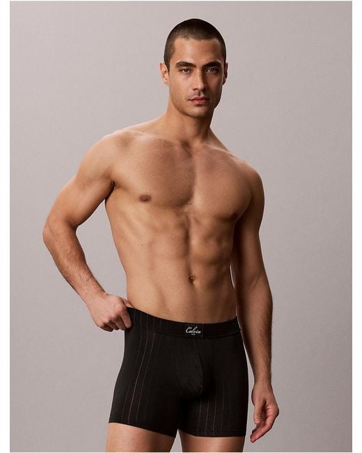 Calvin Klein Natural Cotton Stretch Script Patch Boxer Brief for men