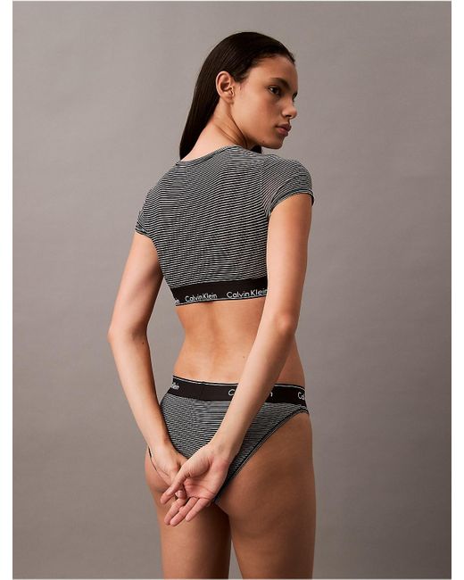 Calvin Klein Gray Icon Cotton Modal T-Shirt Bralette