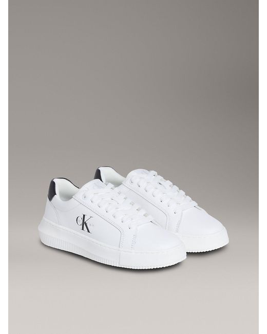 Calvin Klein Metallic Leather Trainers