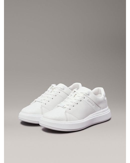 Calvin Klein White Logo Trainers