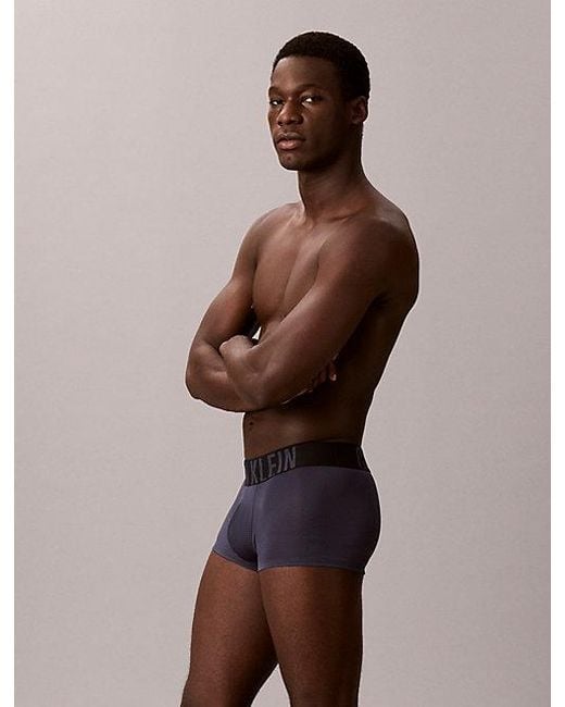 Calvin Klein Blue 3 Pack Low Rise Trunks Intense Power Air for men