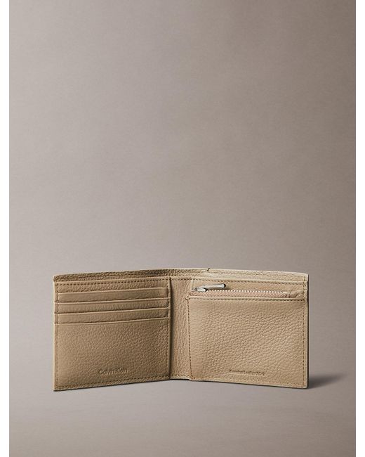 Portafoglio Rfid Con Portamonete di Calvin Klein in Natural da Uomo