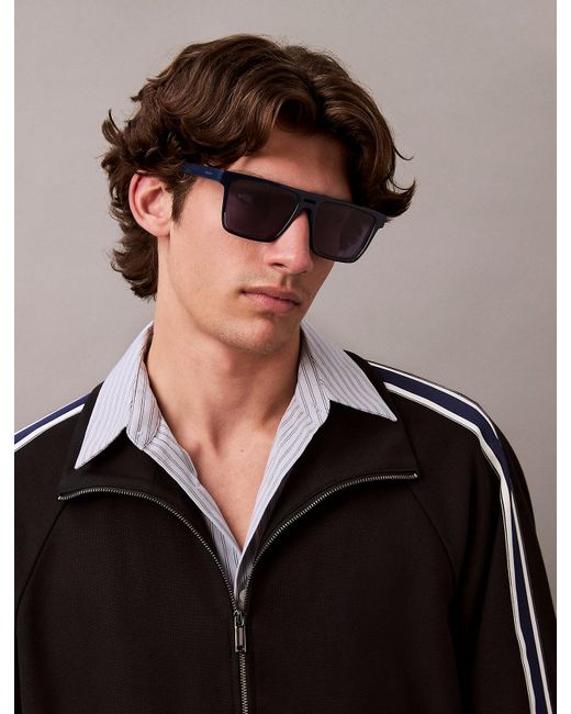 Calvin Klein Blue Modified Rectangle Sunglasses Ck25501S for men