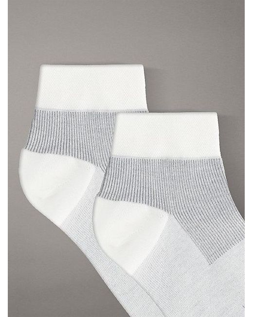 Calvin Klein Gray 2 Pack Moisture-Wicking Ankle Socks for men